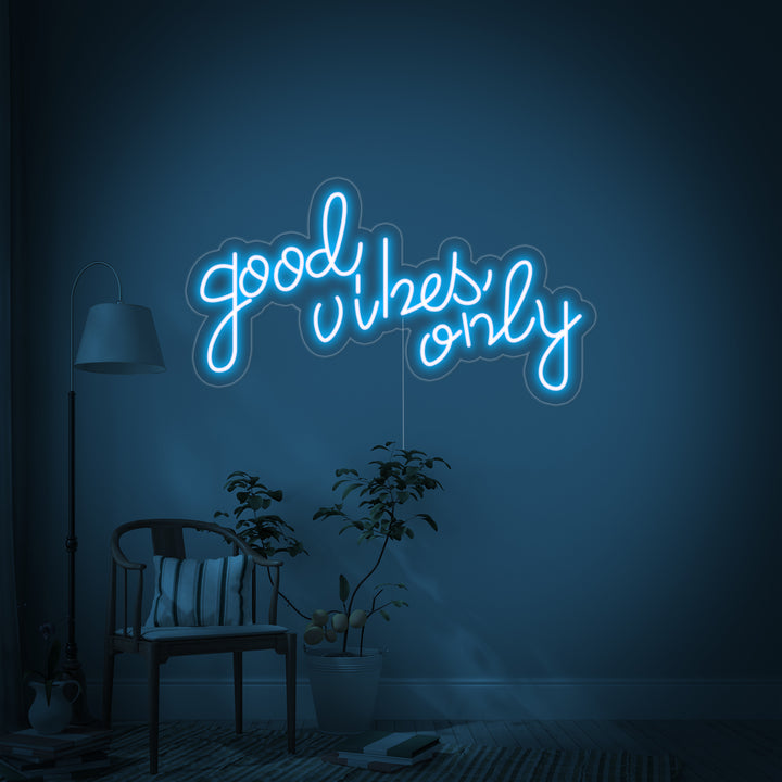 "GOOD VIBES ONLY" Insegna al neon