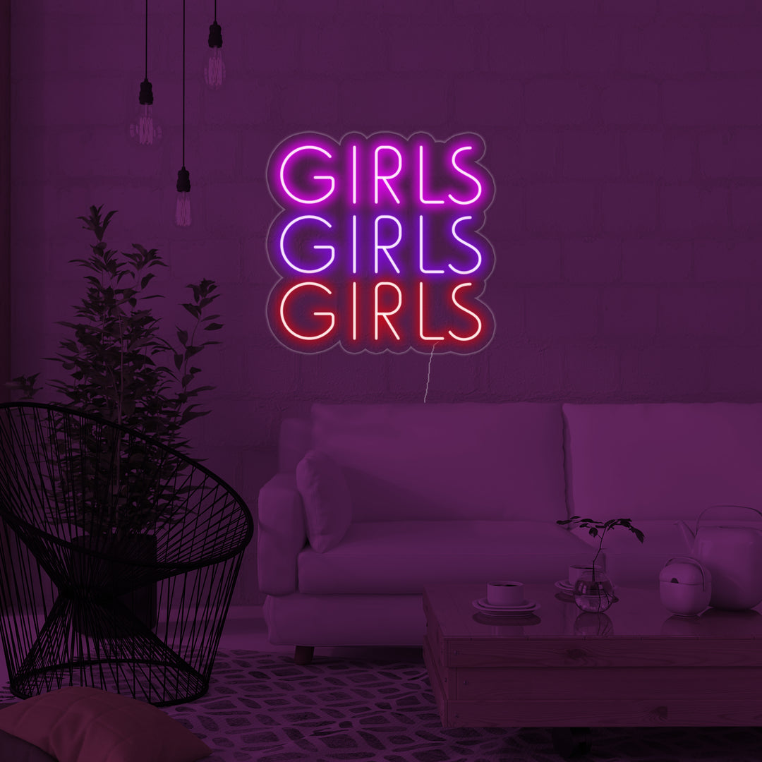 "Girls Girls Girls" Insegna al neon