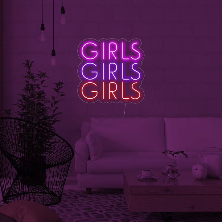 "Girls Girls Girls" Insegna al neon