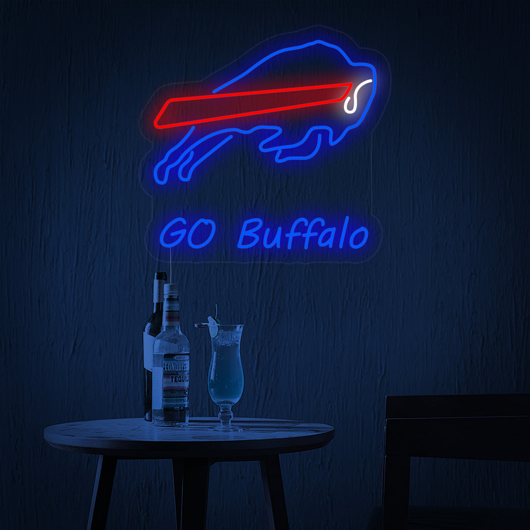 "Go Buffalo, Toro" Insegna al neon