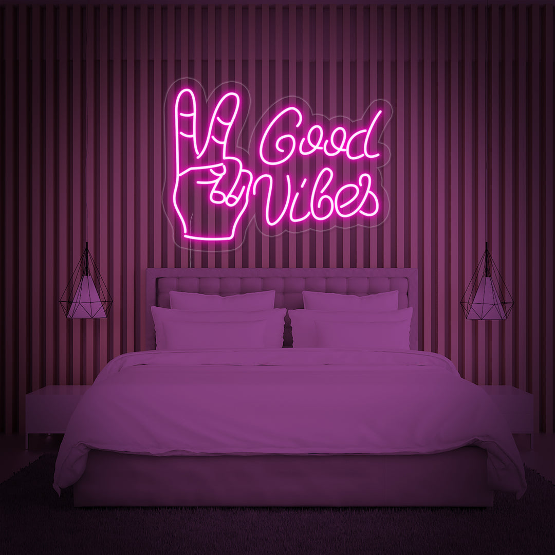 "Good Vibes With Yes" Insegna al neon