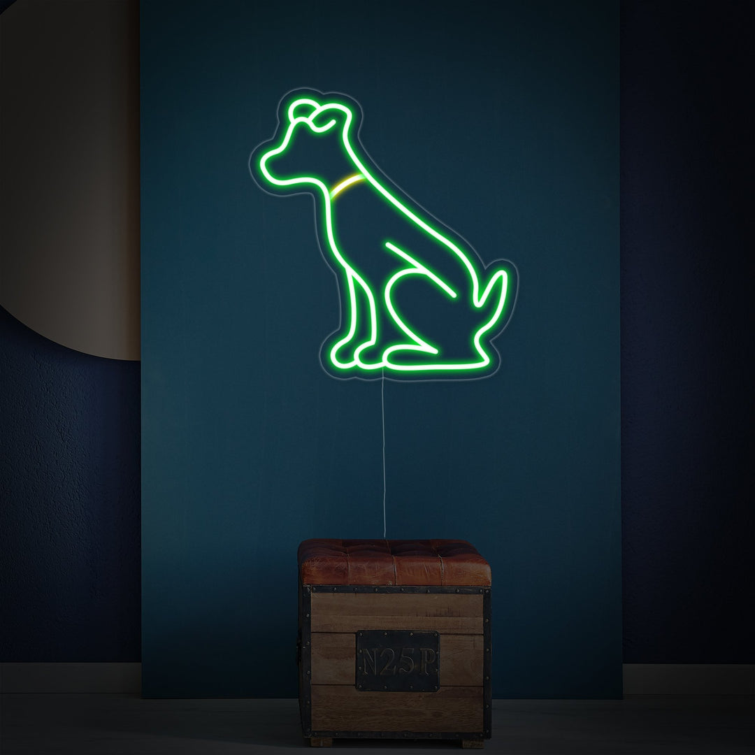 "Cane Verde, Animale" Insegna al neon
