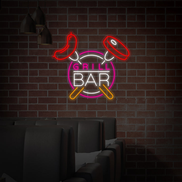 "Grill Bar" Insegna al neon