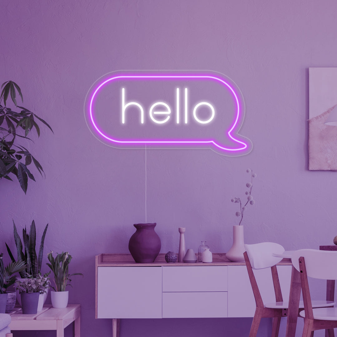 "HELLO" Insegna al neon