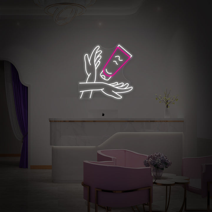 "Cura Delle Mani" Insegna al neon