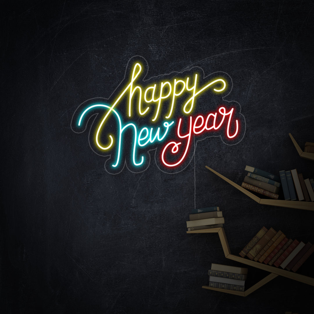 "Happy New Year" Insegna al neon