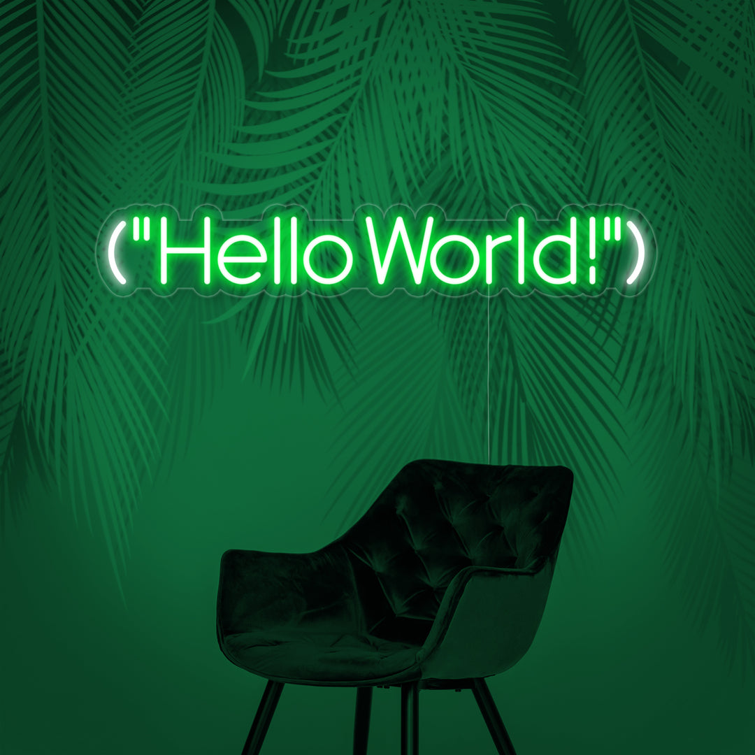 "Hello World" Insegna al neon