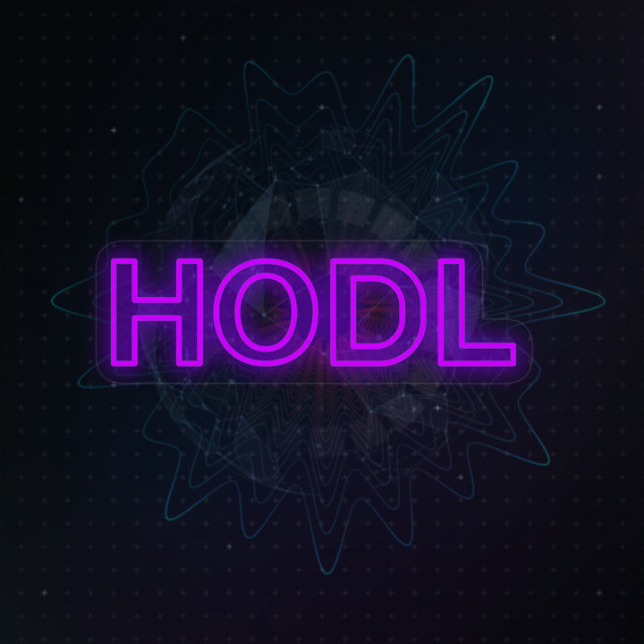 "Criptovaluta Hodl" Insegna al neon