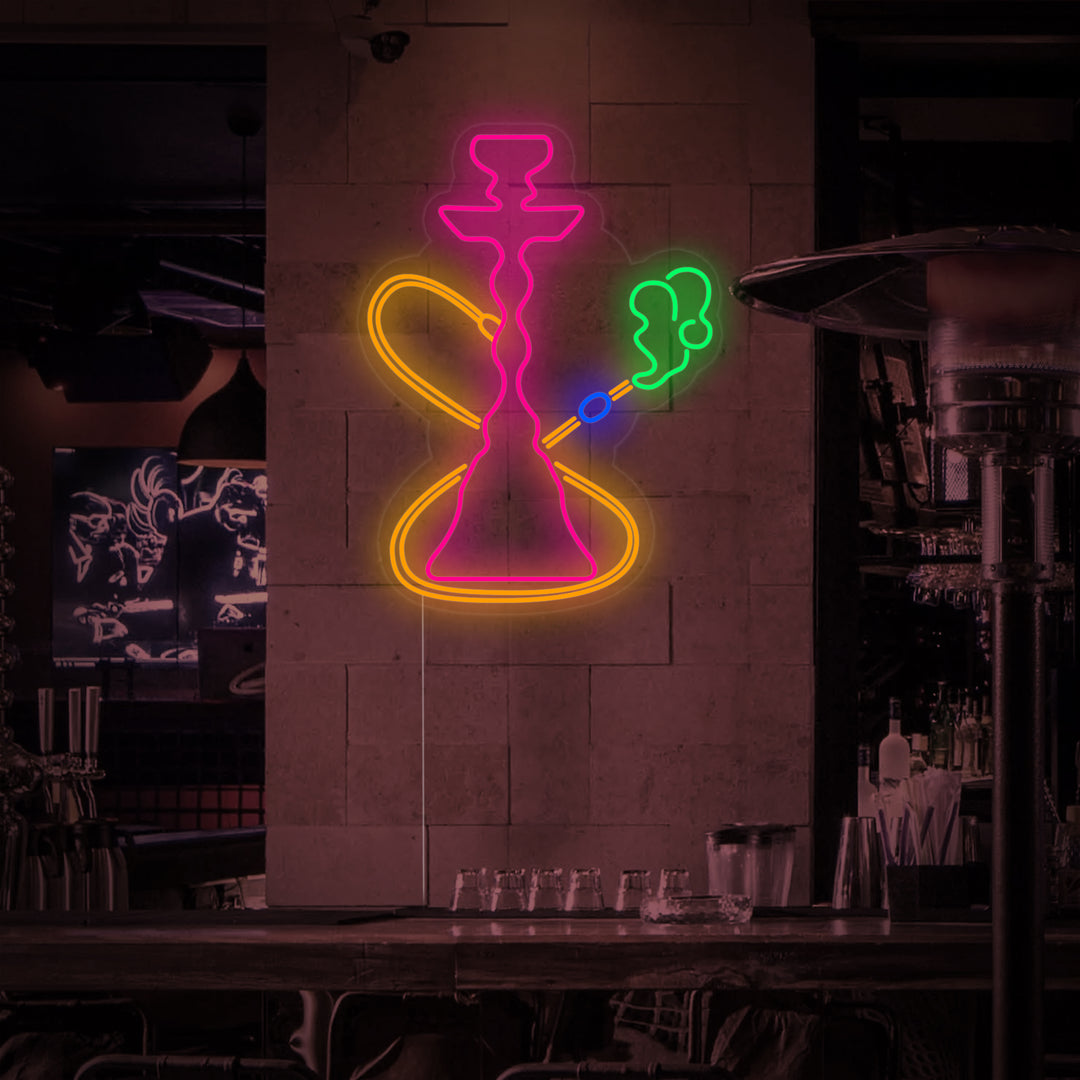 "Bar Vibes Di Narghilè" Insegna al neon