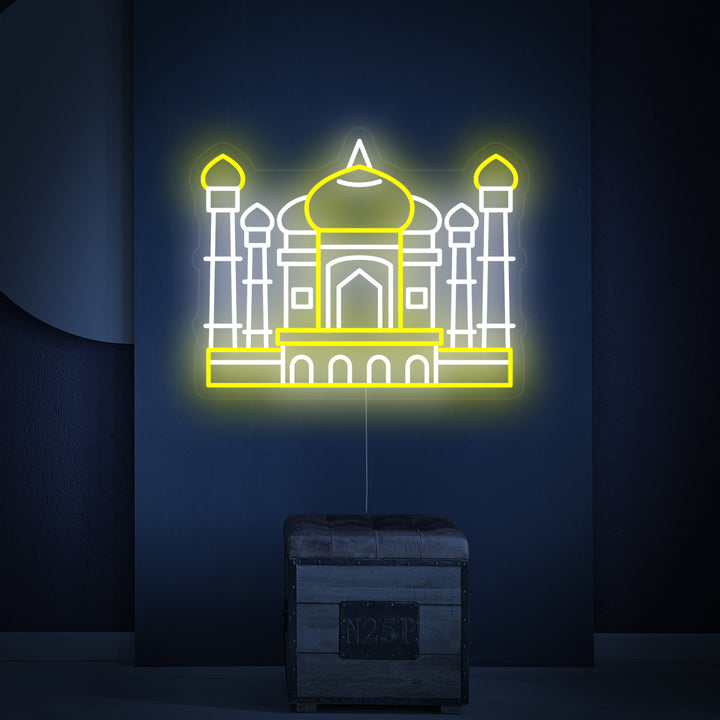 "Taj Mahal In India" Insegna al neon