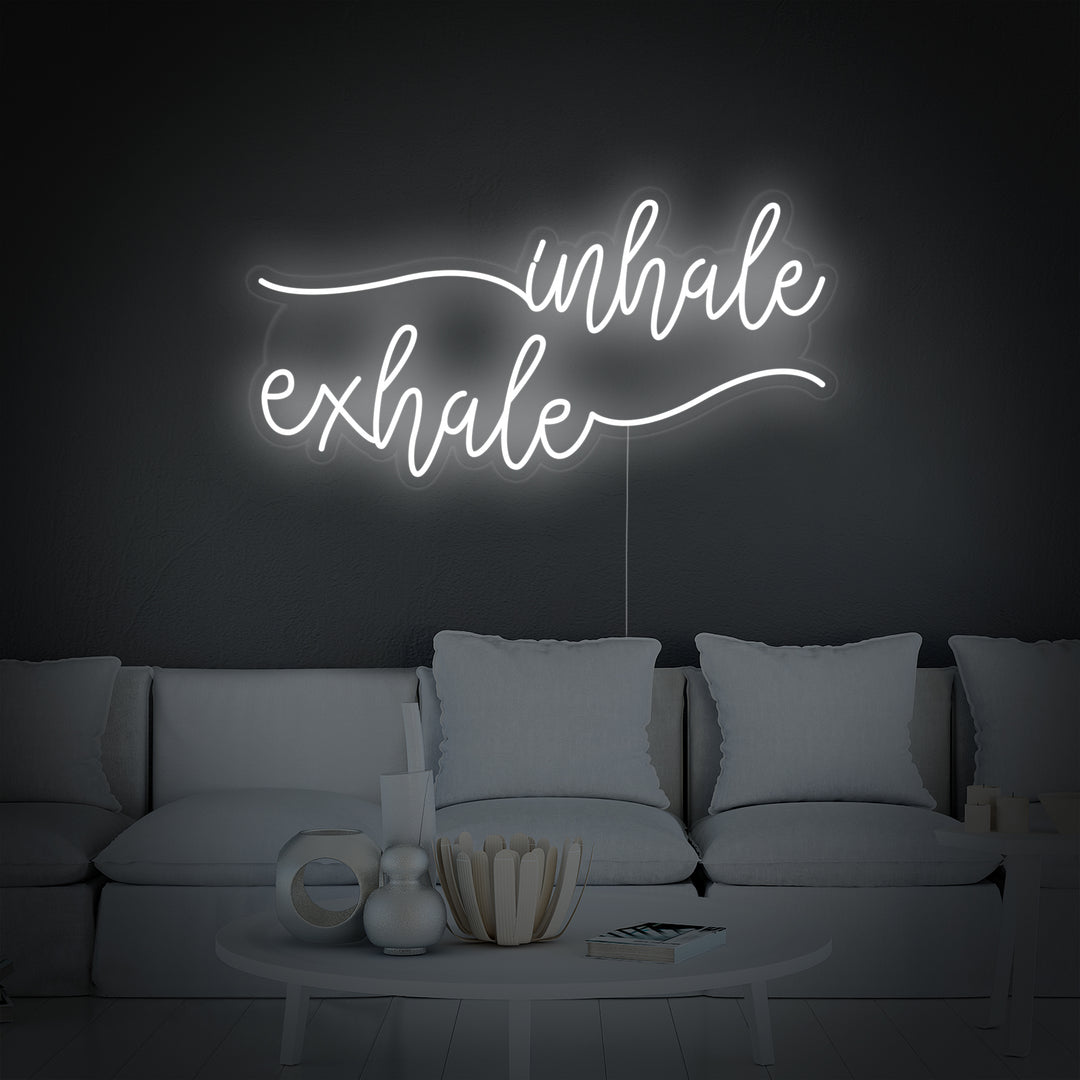 "Inhale Exhale" Insegna al neon