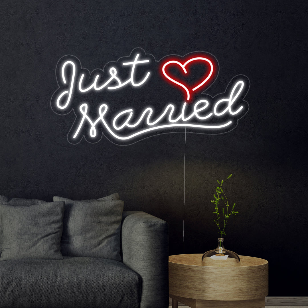 "Just Married" Insegna al neon