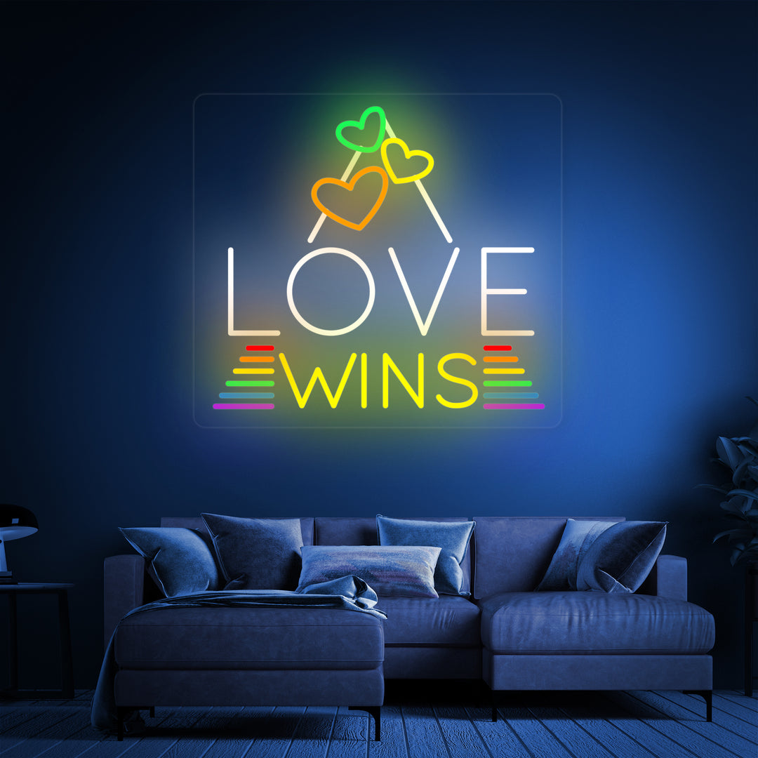 "LGBT Love Wins" Insegna al neon