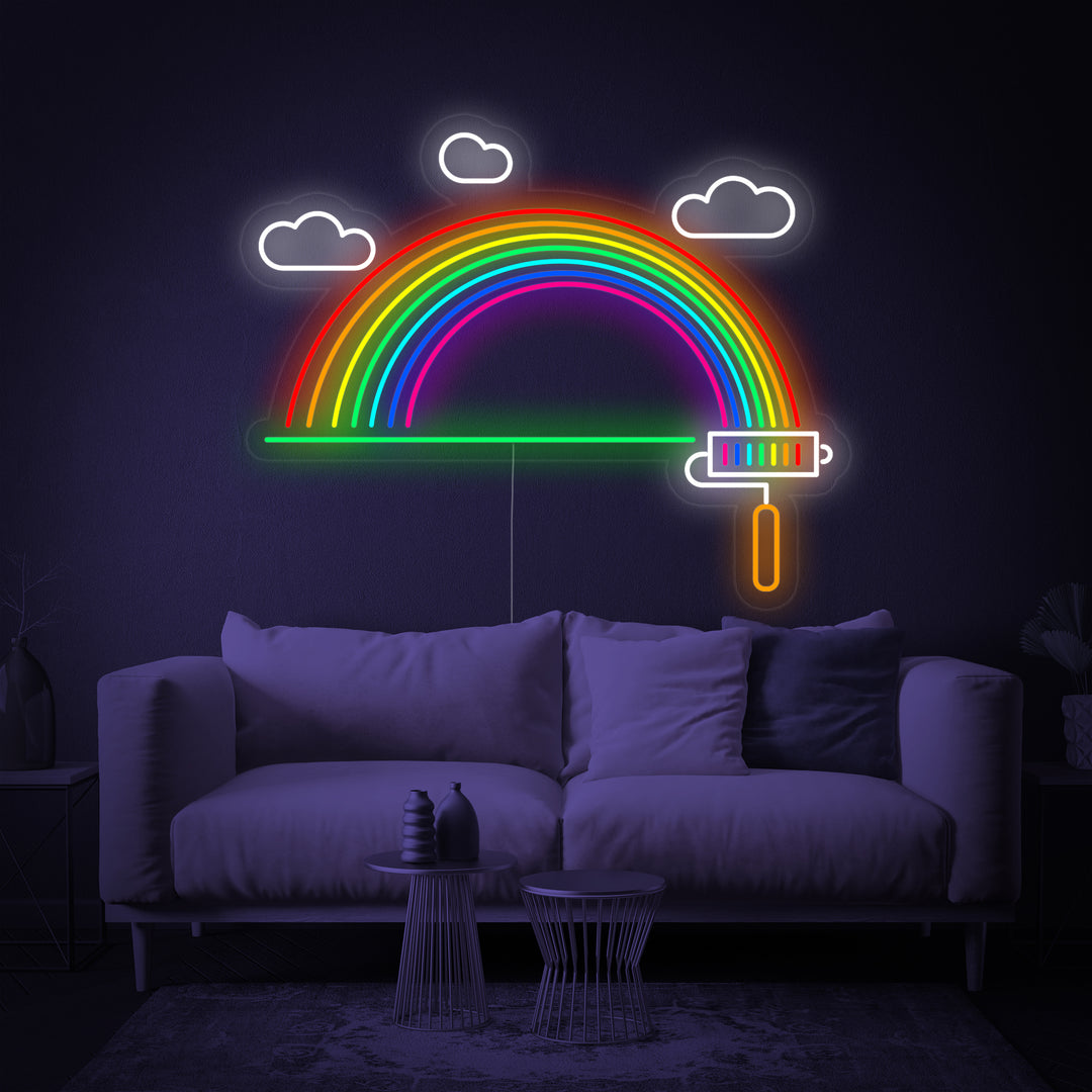 "Bandiera Arcobaleno Lgbt Pride Unica" Insegna al neon