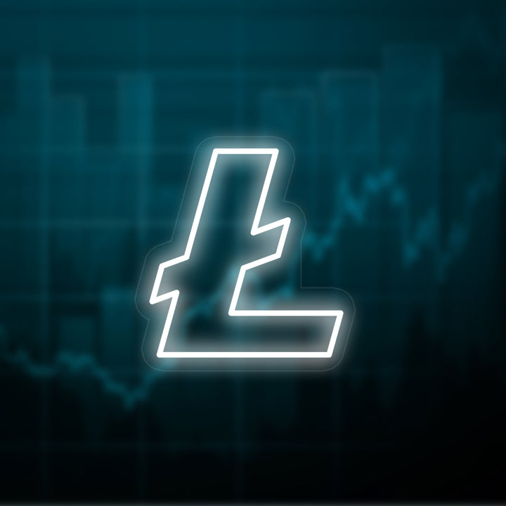 "Criptovaluta Litecoin (LTC)" Insegna al neon