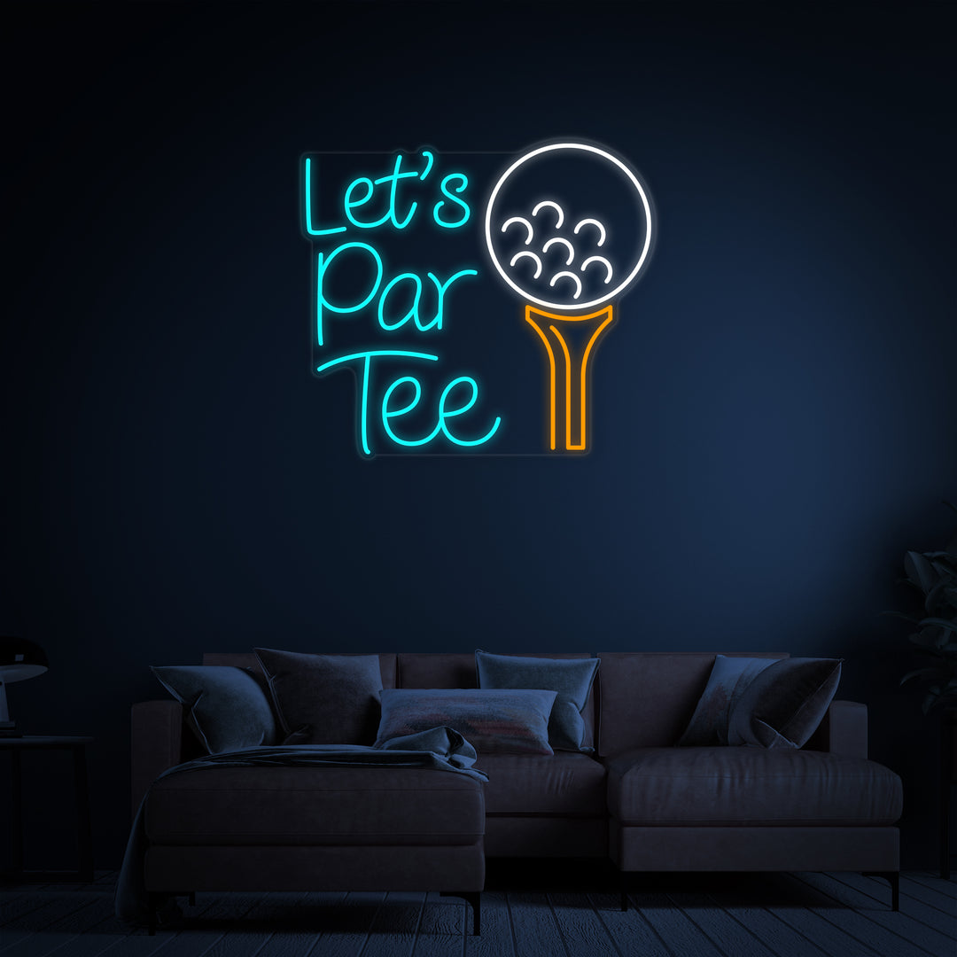"Lets Par Tee Golf Sport" Insegna al neon