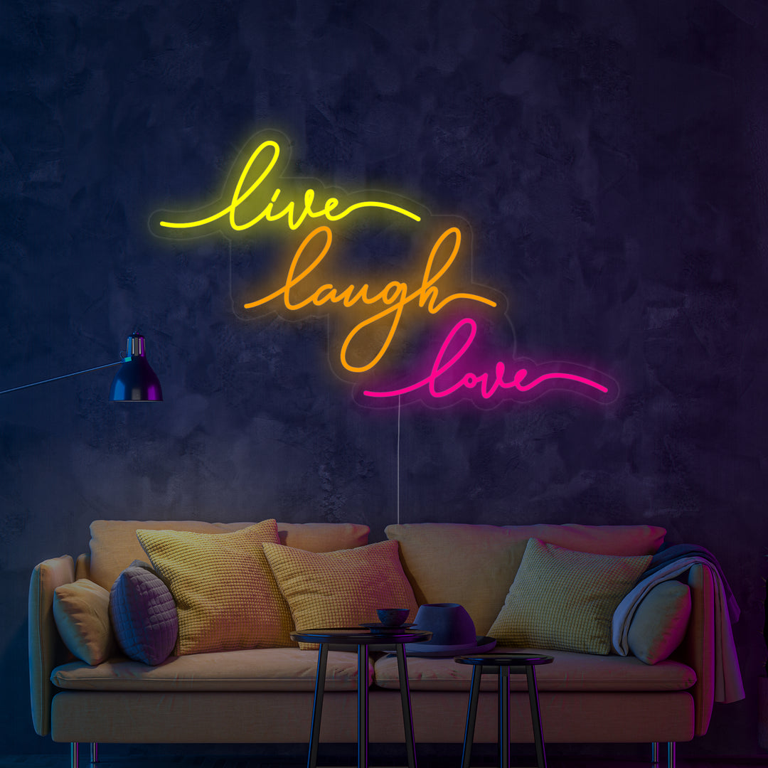 "Live Laugh Love" Insegna al neon