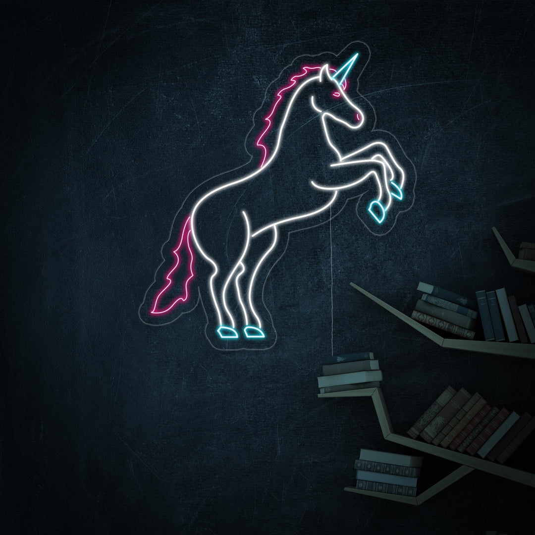 "Cavallo Magico Unicorno" Insegna al neon