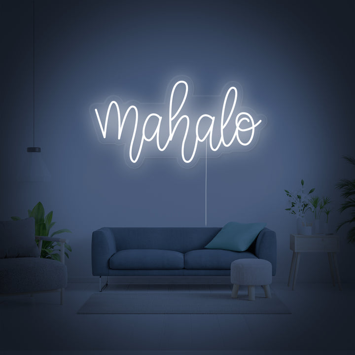 "Mahalo Hawaiian Thank You" Insegna al neon