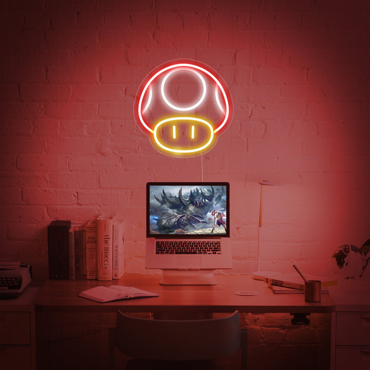 "Mushroom, Arredamento Per Sala Giochi" Insegna al neon