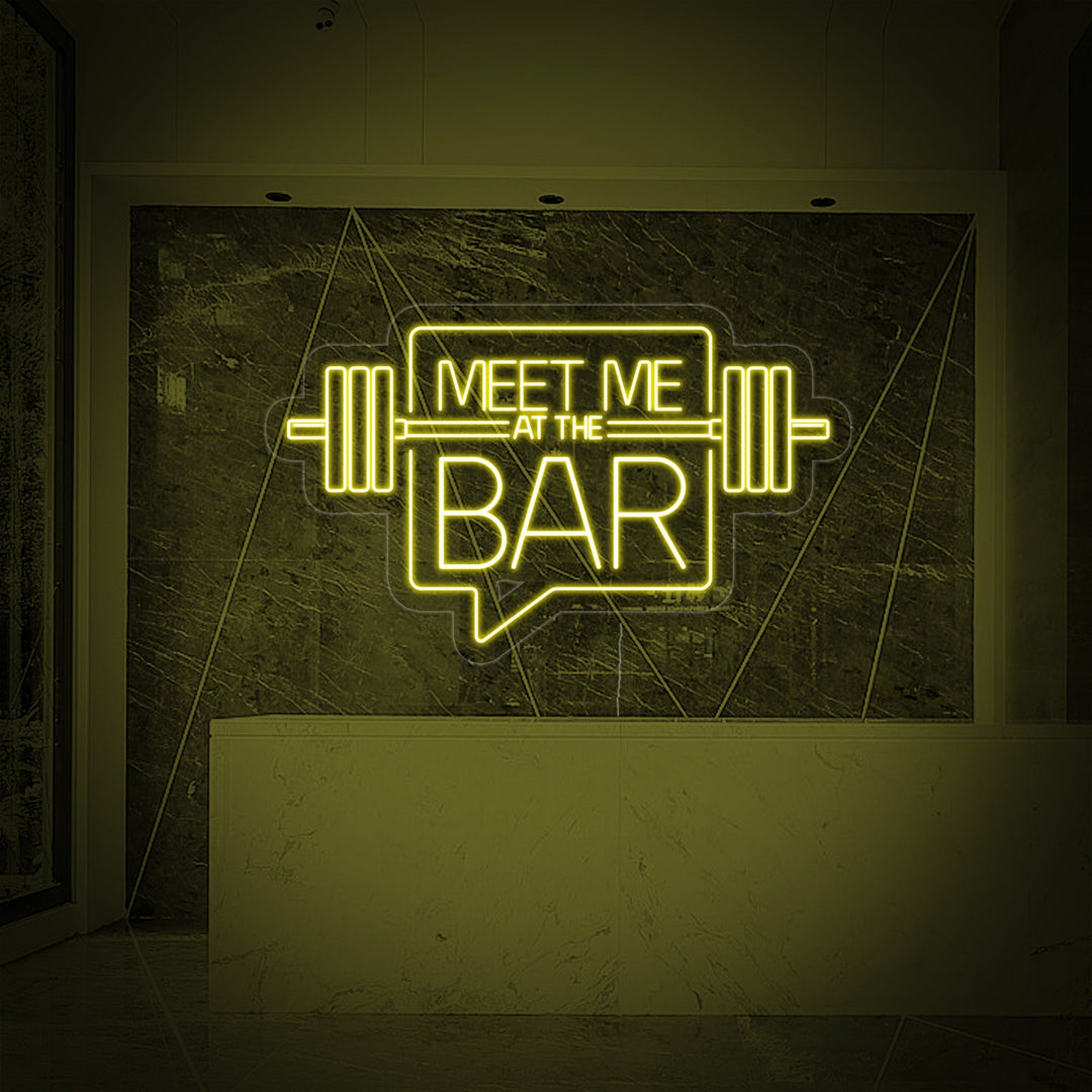 "Meet Me At The Bar Palestra" Insegna al neon