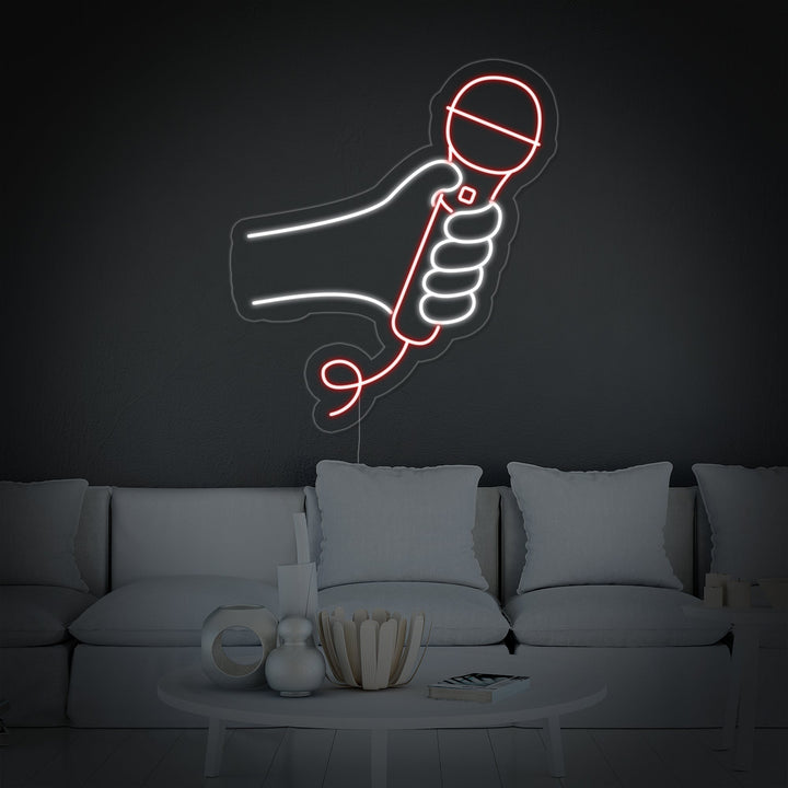 "Microfono Karaoke" Insegna al neon