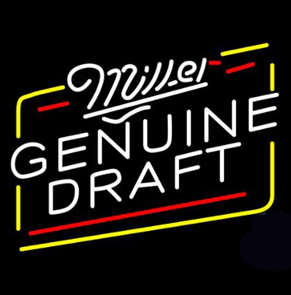 "Genuine Draft, Bar Birra" Insegna al neon