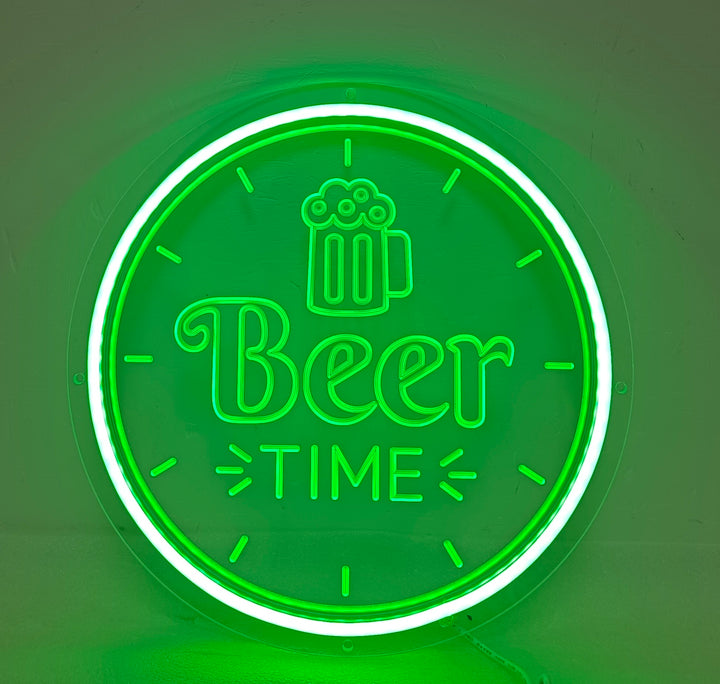 "Beer Bar Sunset, Bicchiere di birra" Mini Insegna al neon