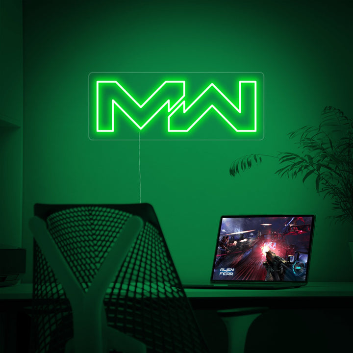 "Mw, Decorazione Per Sala Giochi" Insegna al neon