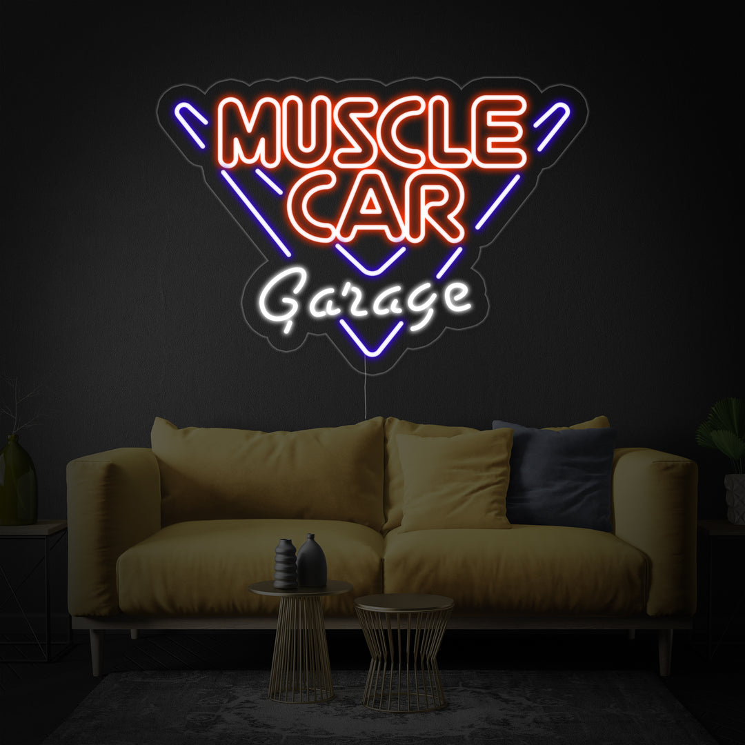 "Muscle Car Garage" Insegna al neon
