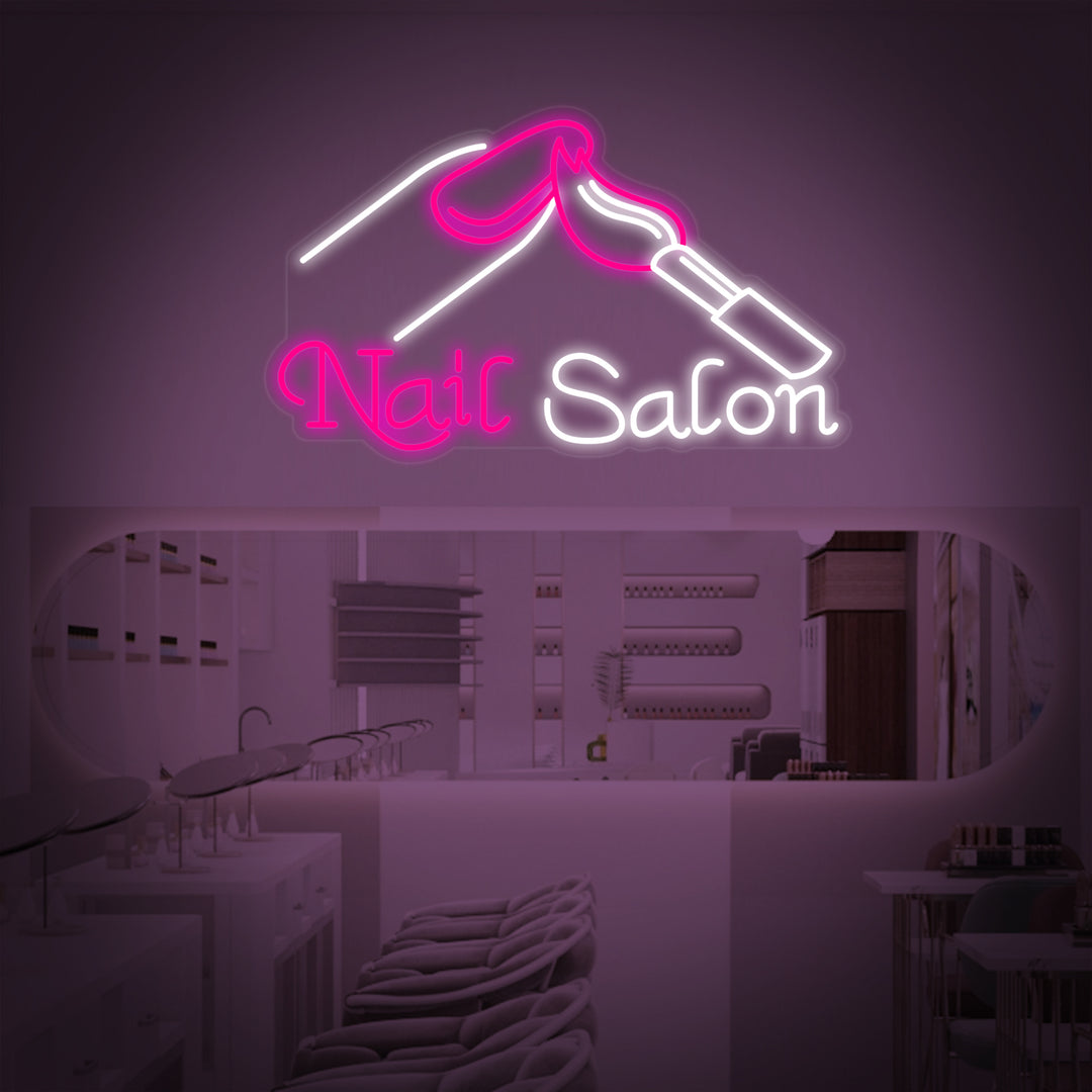 "Nails Salon" Insegna al neon