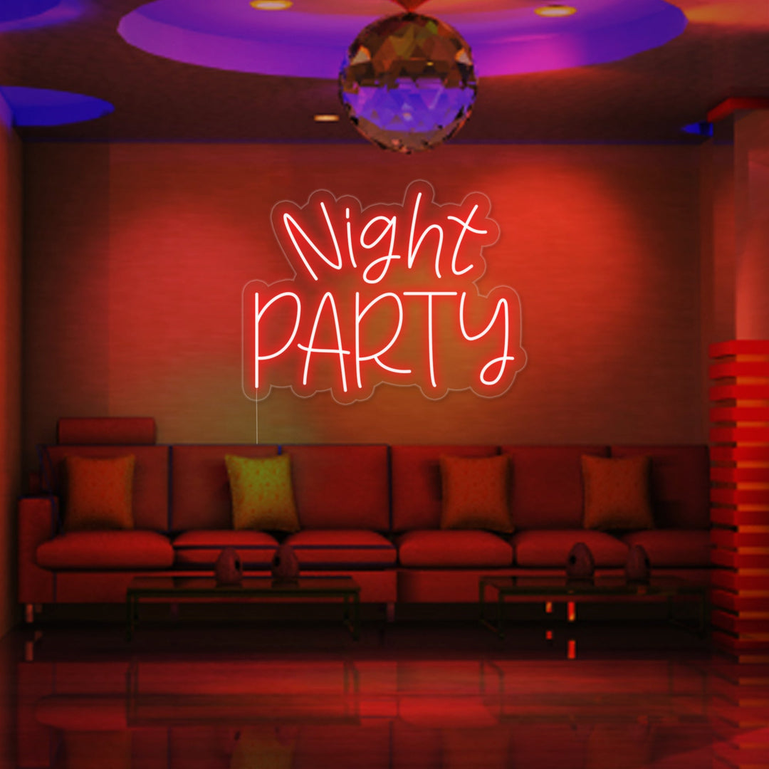 "Night Party" Insegna al neon
