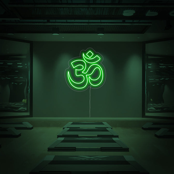 "Om Yoga, Decorazioni Yoga, Arte Murale Yoga" Insegna al neon