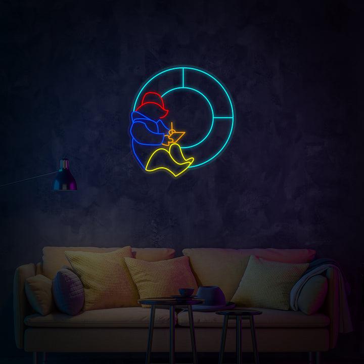 "Orso PDT" Insegna al neon