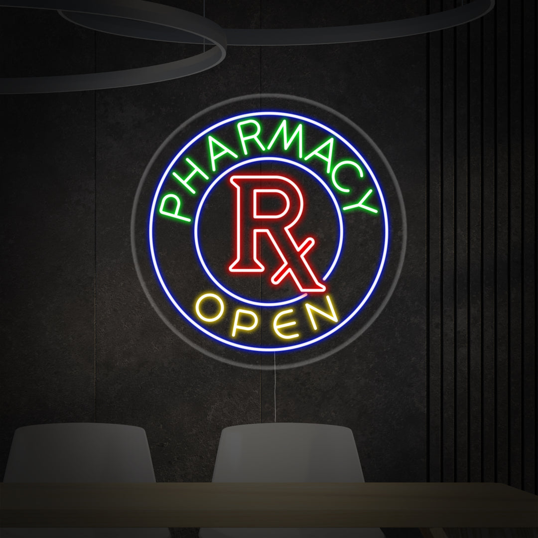 "Pharmacy Open" Insegna al neon