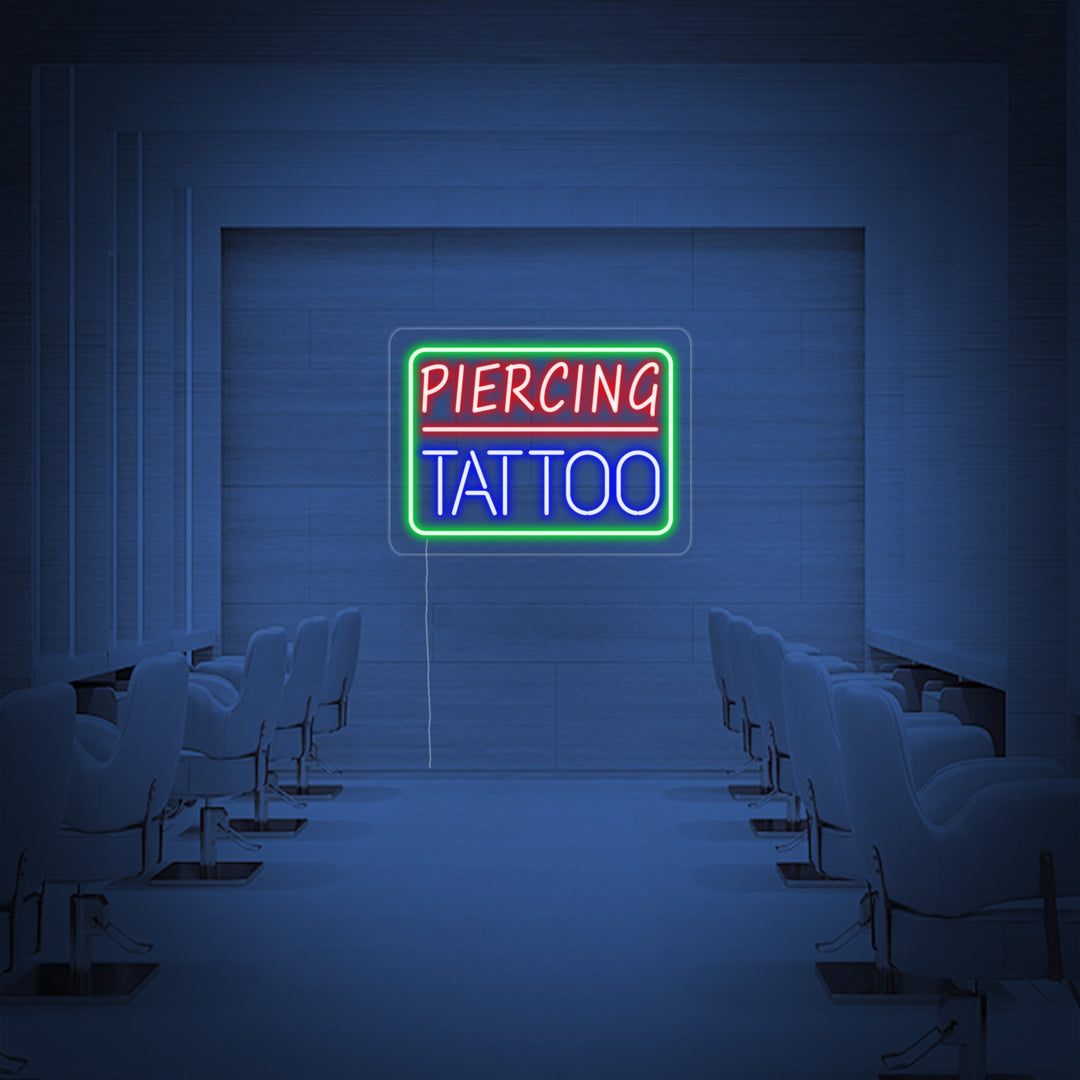 "Piercing Tattoo" Insegna al neon