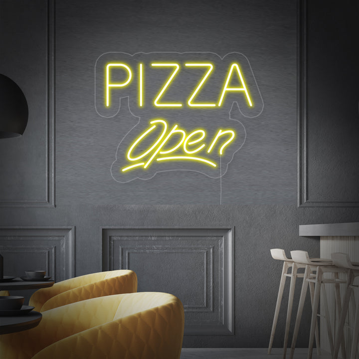 "Pizza Open" Insegna al neon