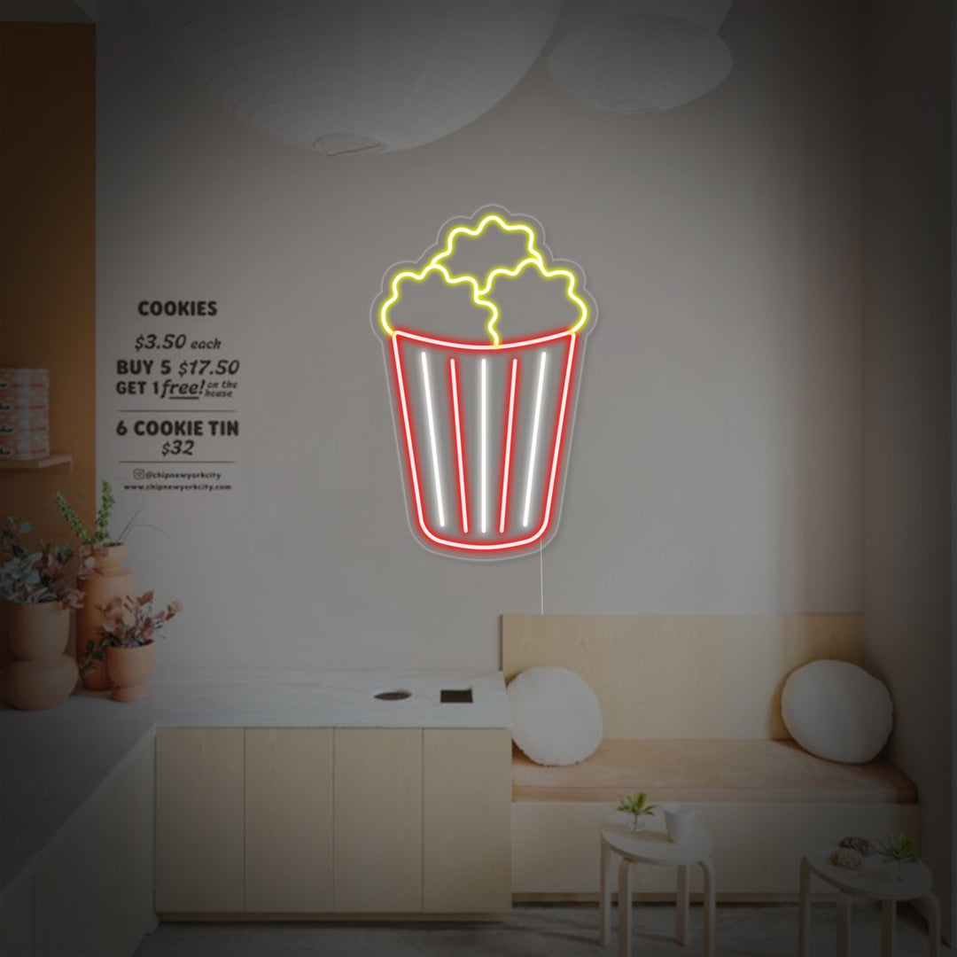 "Popcorn" Insegna al neon
