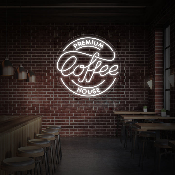 "Premium Coffee House" Insegna al neon
