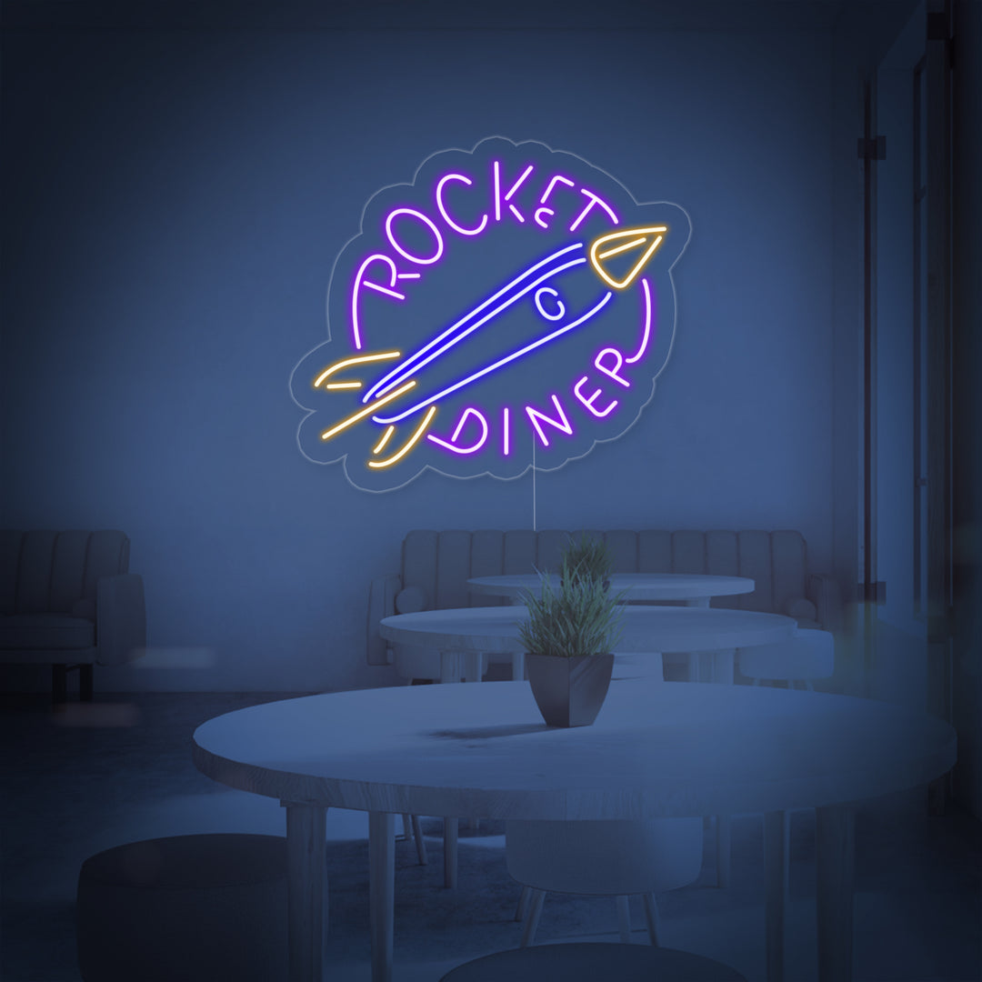 "Rocket Diner" Insegna al neon