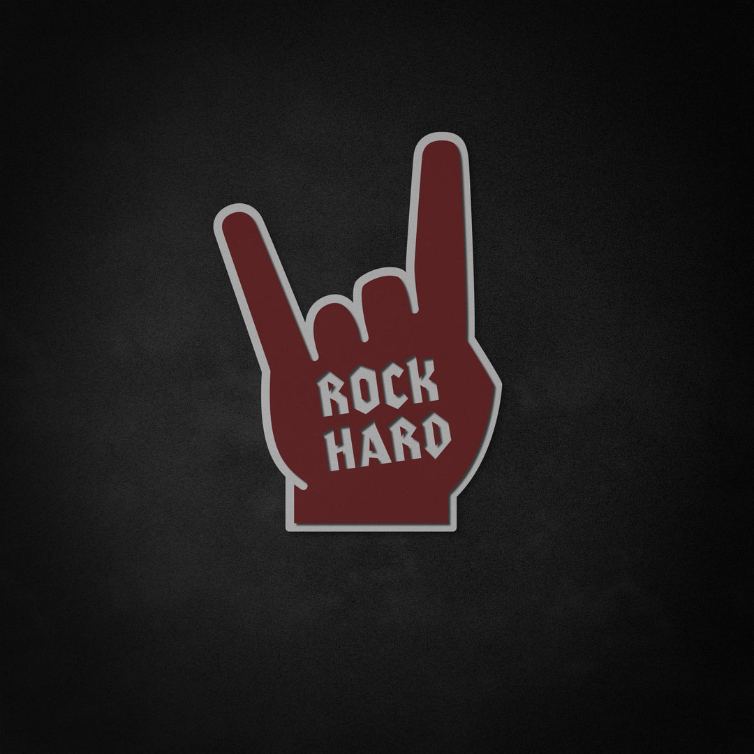 "Rock Hard, Rock and Roll, Fan Gesture" Neon Like