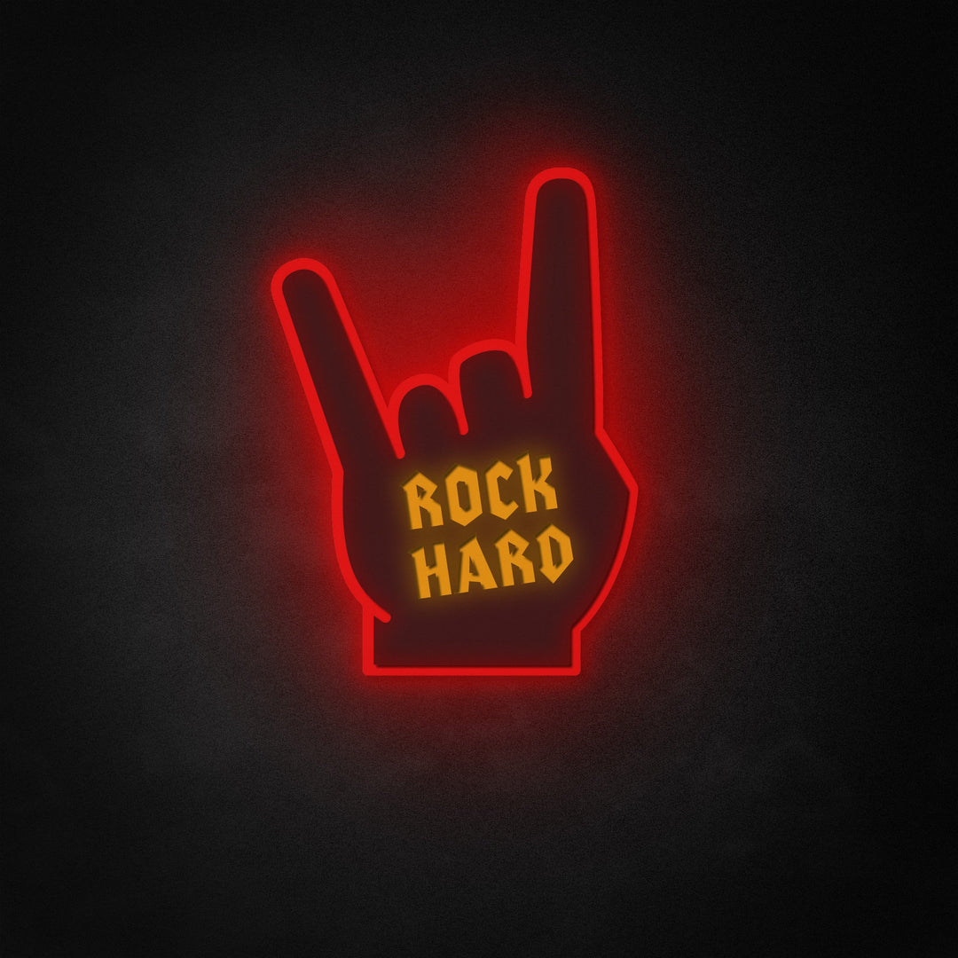 "Rock Hard, Rock and Roll, Fan Gesture" Neon Like