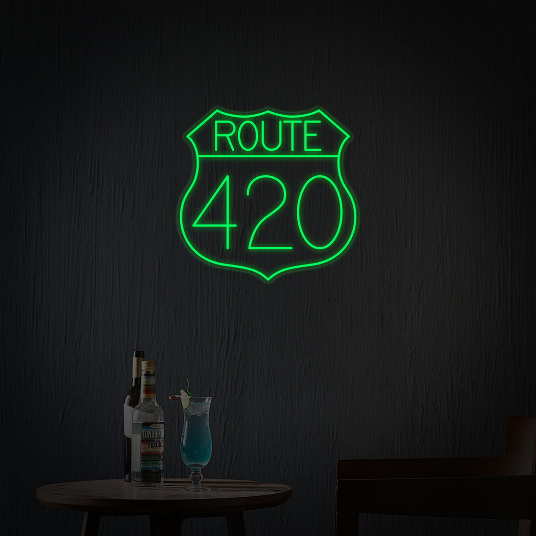 "Autostrade E Strada 420" Insegna al neon