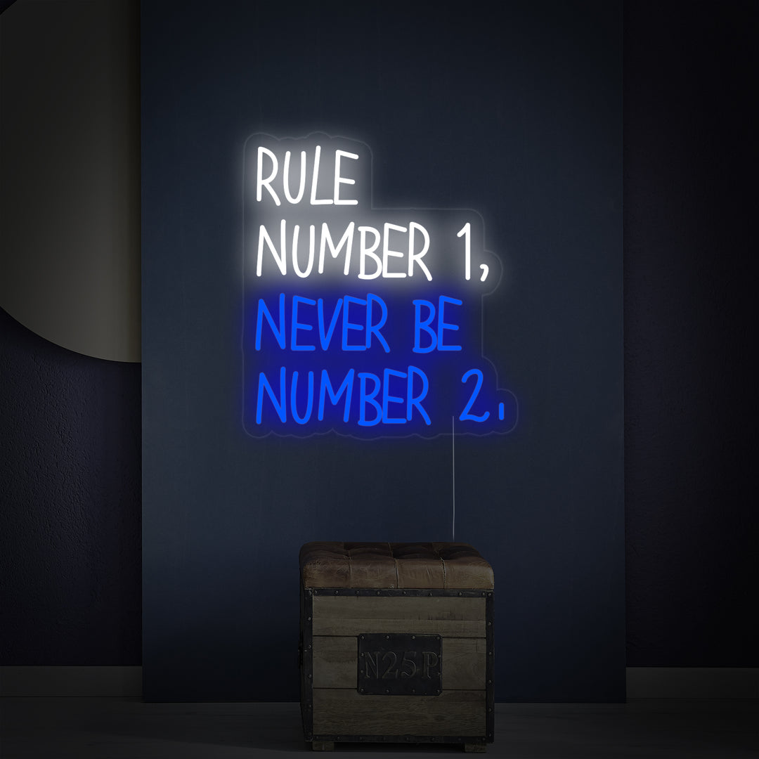 "Rule Number" Insegna al neon