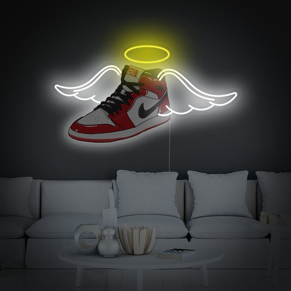 Neon LED sneaker Nike Air Jordan con ali