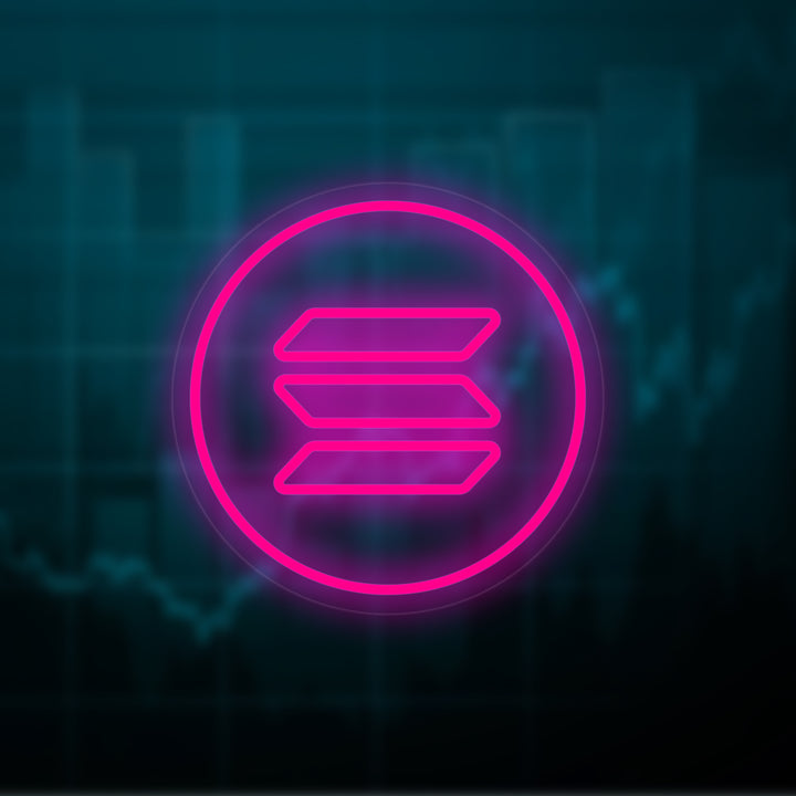 "Logo Solana Sol" Insegna al neon