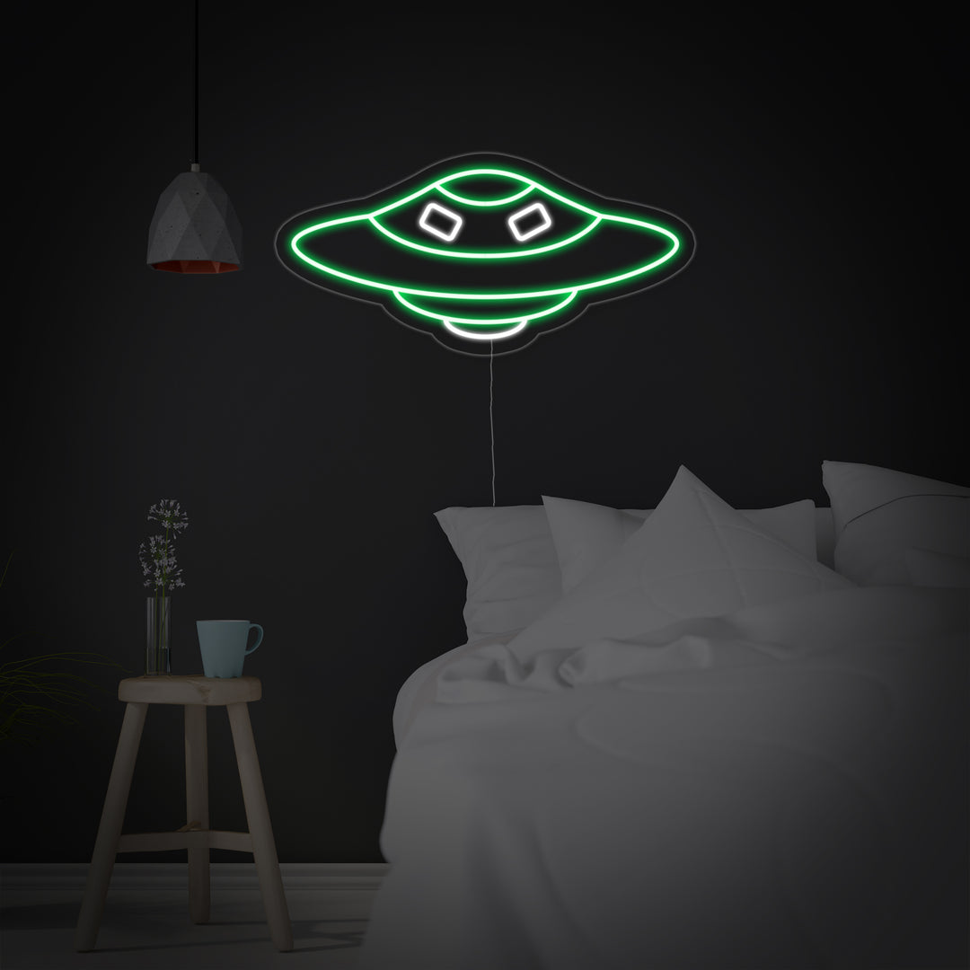 "Astronave UFO" Insegna al neon