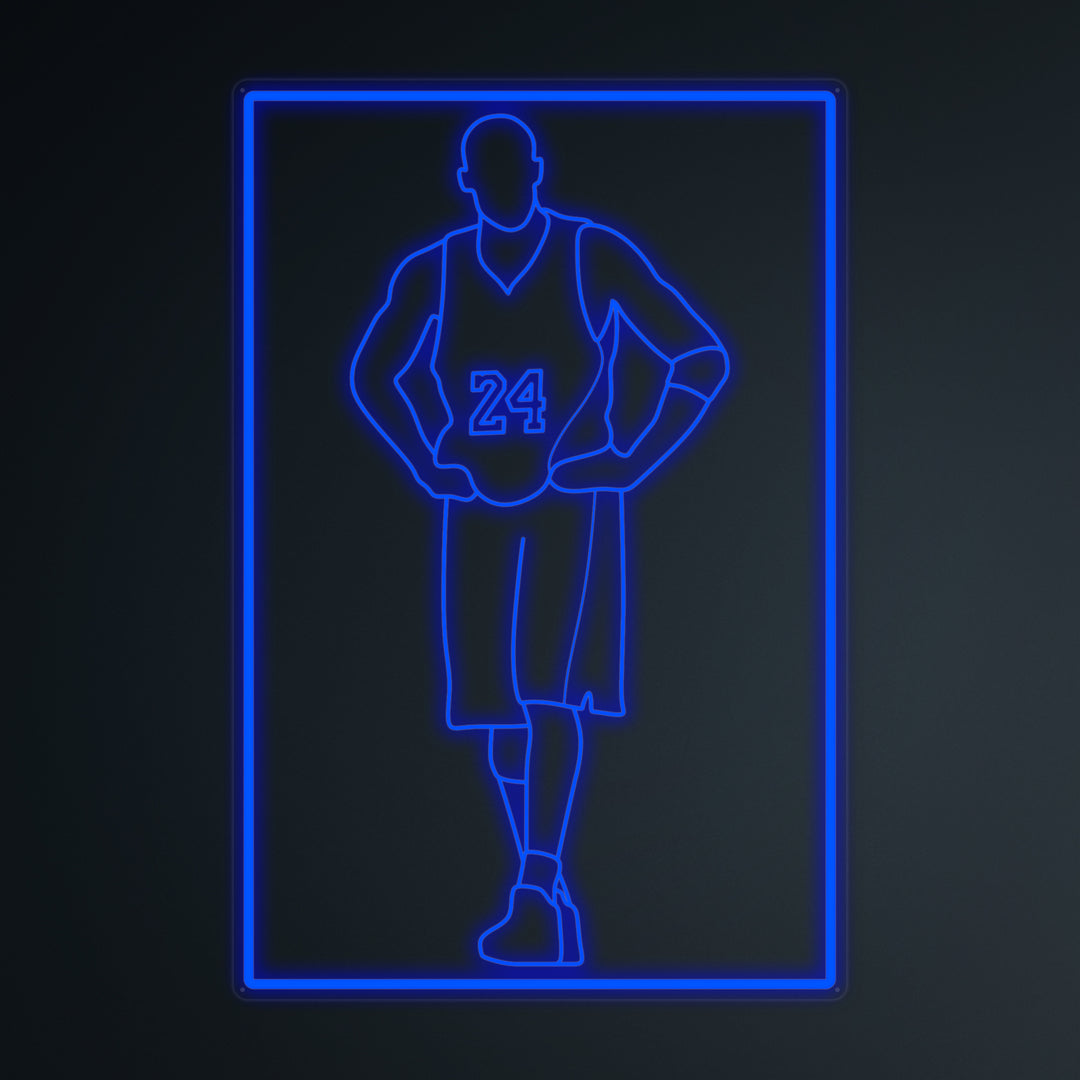 "Giocatore Di Pallacanestro 24" Insegna al neon In Miniatura