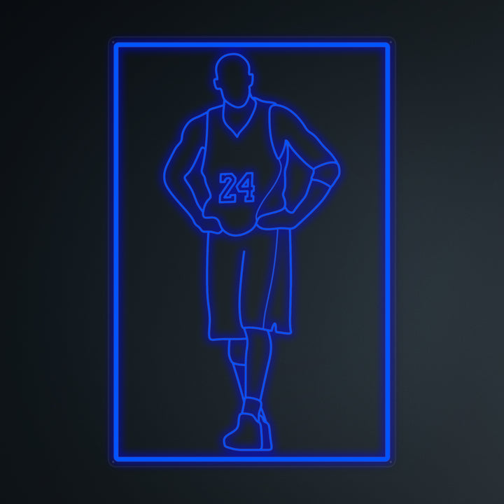 "Giocatore Di Pallacanestro 24" Insegna al neon In Miniatura