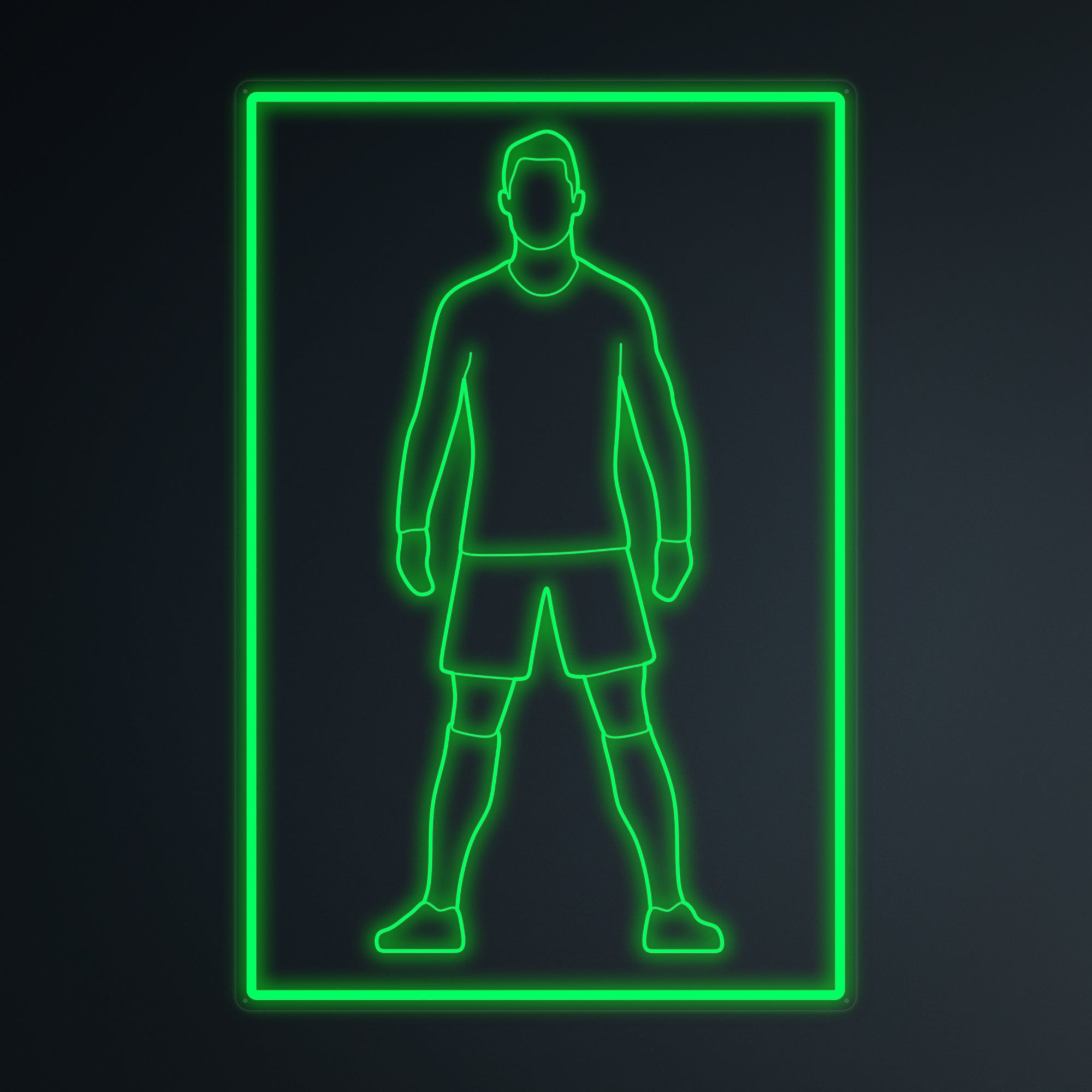 "Sports Football Soccer Player 7" Mini insegna al neon